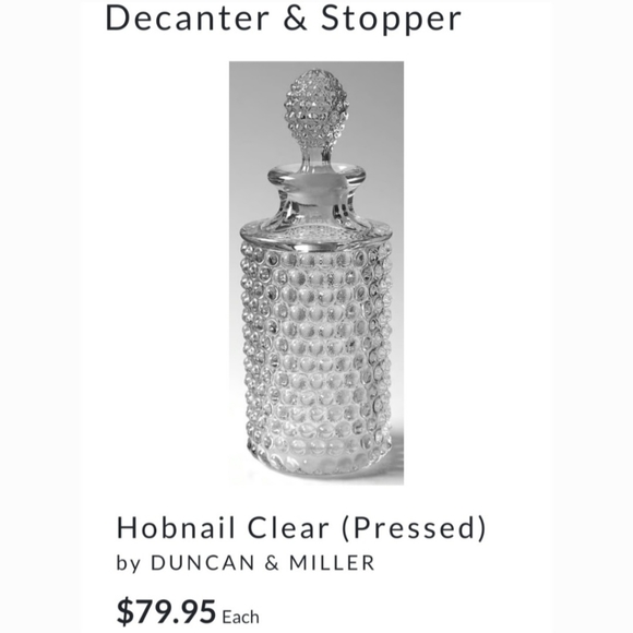 Vntg Luscious Hobnail 8 1/2" Decanter by Duncan and Miller - Picture 2 of 14